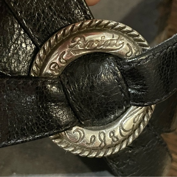 Ariat Ember Black Leather Cowgirl Sandals Western Open Toe Comfort 7.5B - Picture 8 of 11